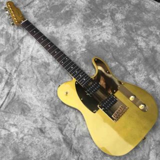 Custom Tele Electric Guitar in Gold Tl Electric Guitar Maple Fingerboard Mahogany Body Neck