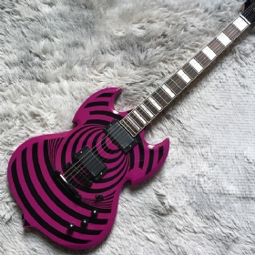 Quality Zakk Wyld Purple Electric Guitar E Circle Burst 2H Pickups 6-string SG Guitars Instruments De Musique