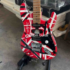 Custom EVH Eddie Van Halen Frank 5150 Relics Electric Guitar Decorated With Black And White Stripes Accept Guitar OEM