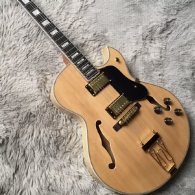 Custom Byrdland Hollow Body Electric Guitar Spruce Top Archtop Gold Hardware