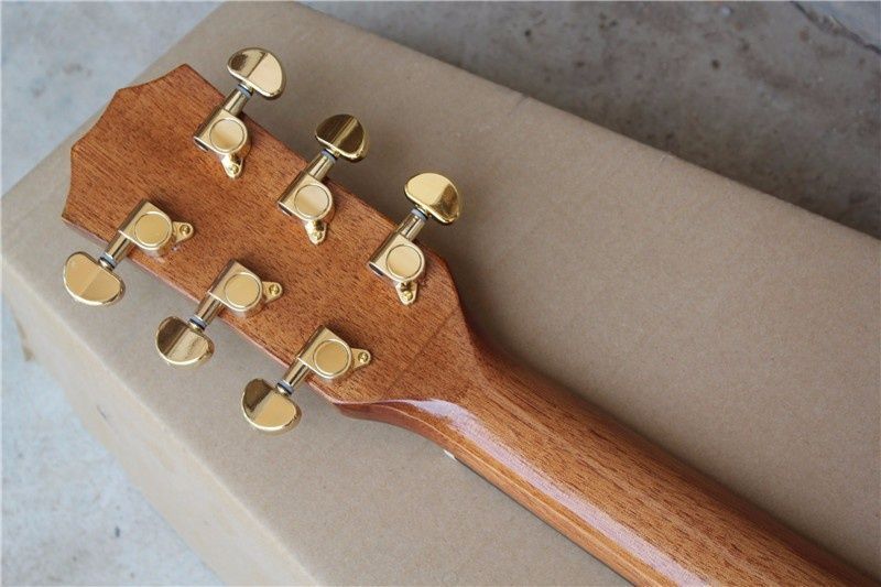 41'' KOA Body Acoustic Guitar with BBand Pickups Vine Inlay Solid Top