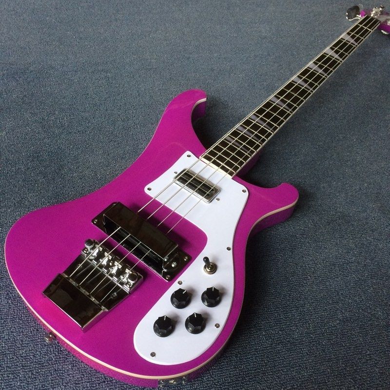 4 Strings Electric Bass Guitar in Rose Red