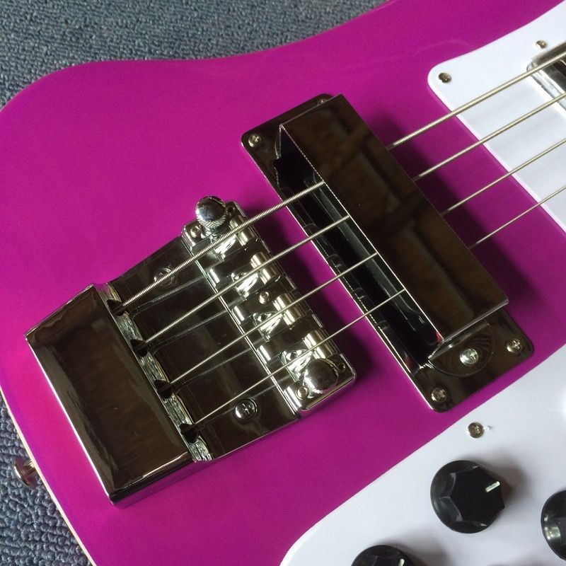 4 Strings Electric Bass Guitar in Rose Red