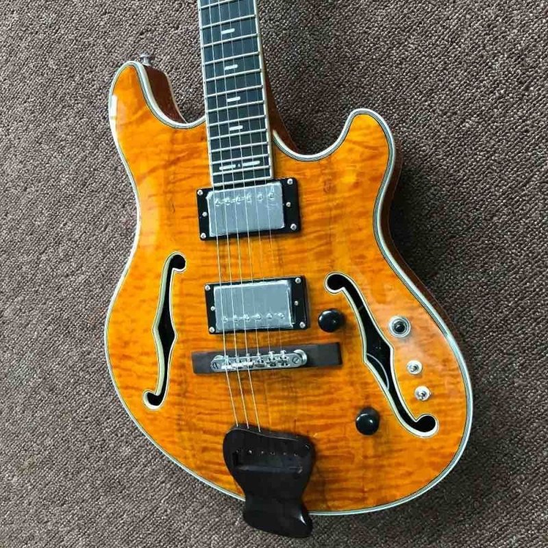 F hole Hollow Body Electric Guitar