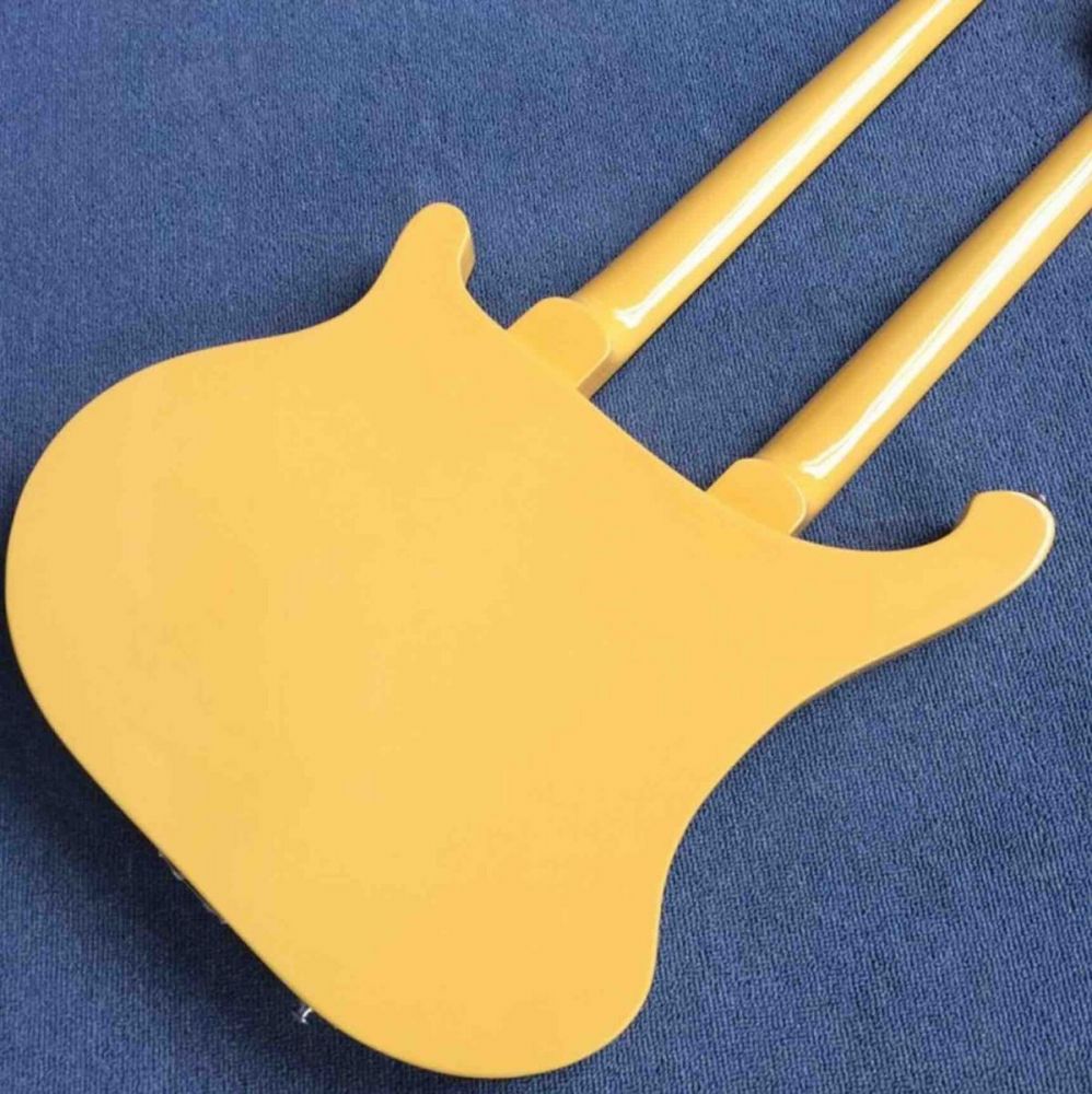 Custom Shop 4080 Double Neck Geddy Lee Yellow 4 Strings Bass 612