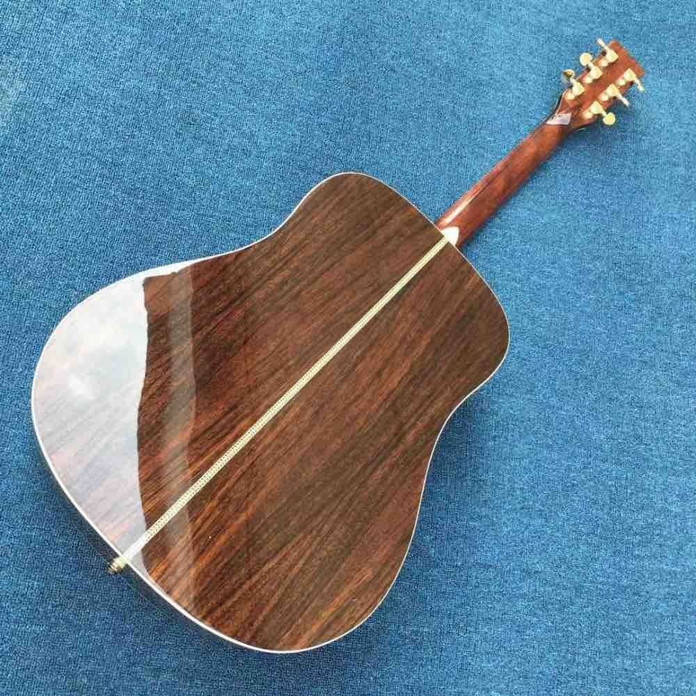 41" Rosewood Fretboard Abalone Inlay Solid Spruce D41s Acoustic Guitar