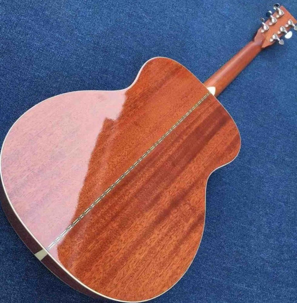 Rosewood Back Sides Custom 40'' OM28S Solid Wood Body Acoustic Guitar