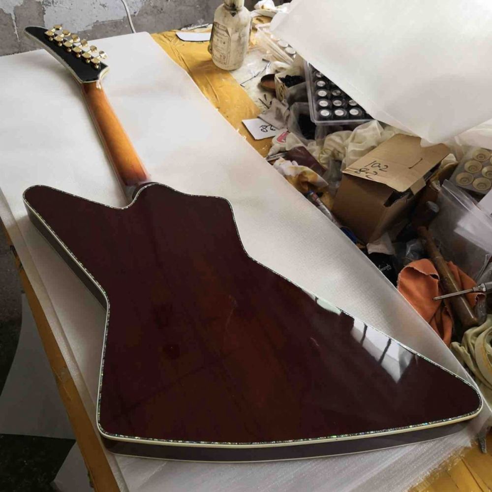 20 frets pearl inlay and binding acoustic guitar colorized shell edge