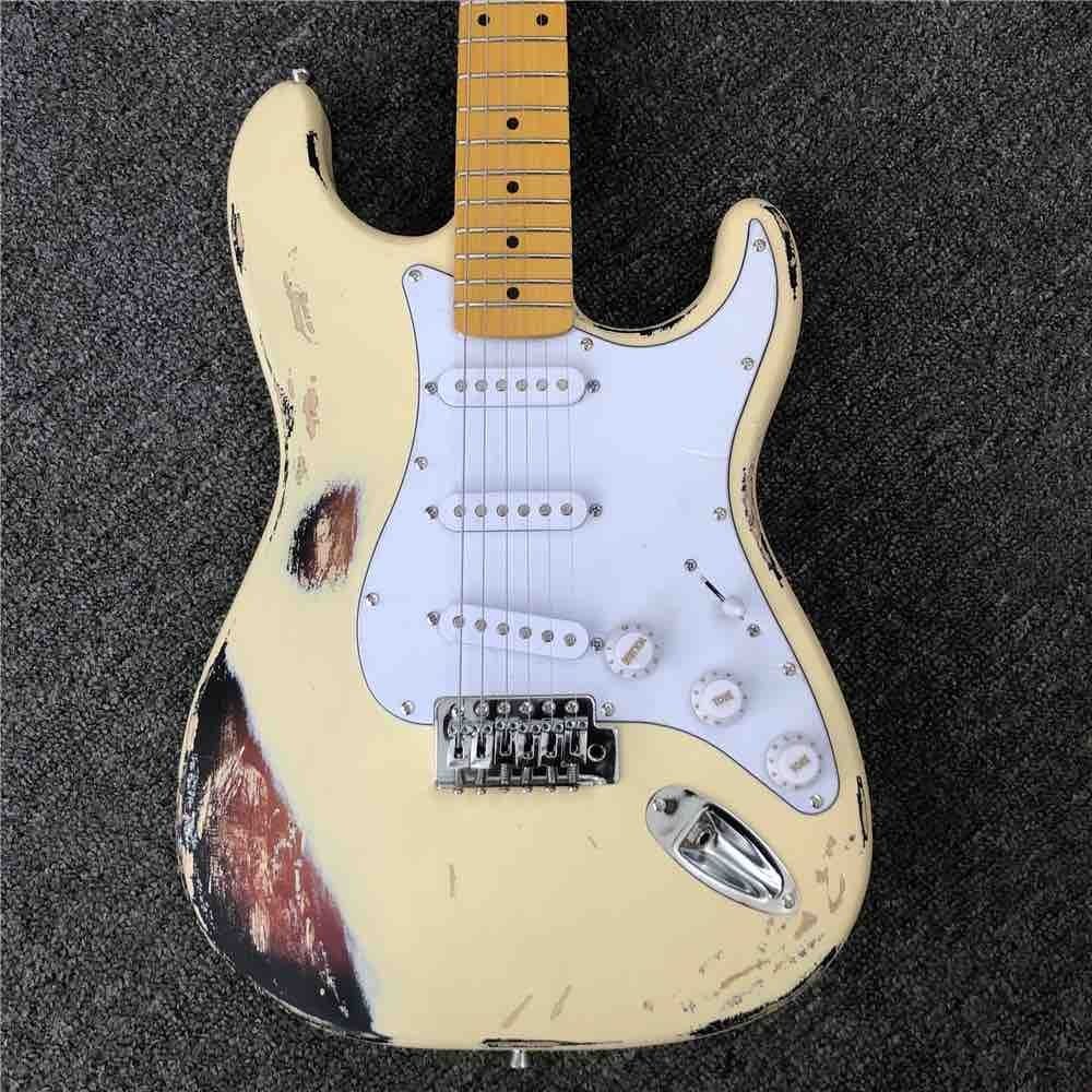 SRV ST Electric Guitar Yellow Polychromatic