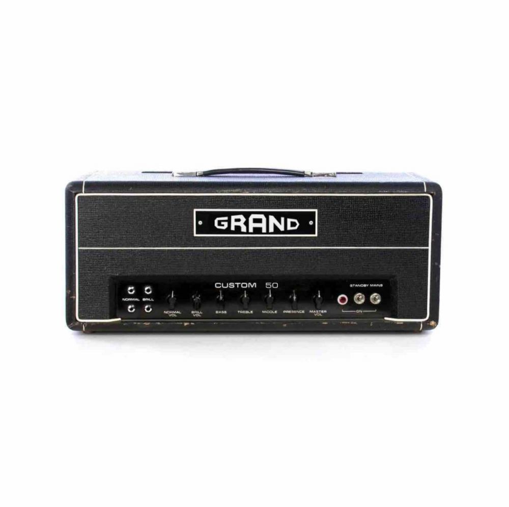 Handwired Grand DR504 Custom 50 Watt Guitar Amplifier Head with 2 X EL34 Output Valves in Power Stage and 4 X ECC83 Pre-Amp Valves
