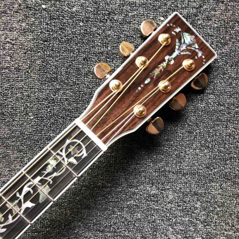 Custom Deluxe Real Abalone Binding Ebony Fingerboard Rosewood Back Side