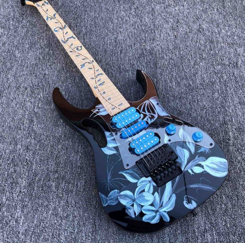 Custom Hand Painted Guitar Body Floyd Rose Electric Guitar