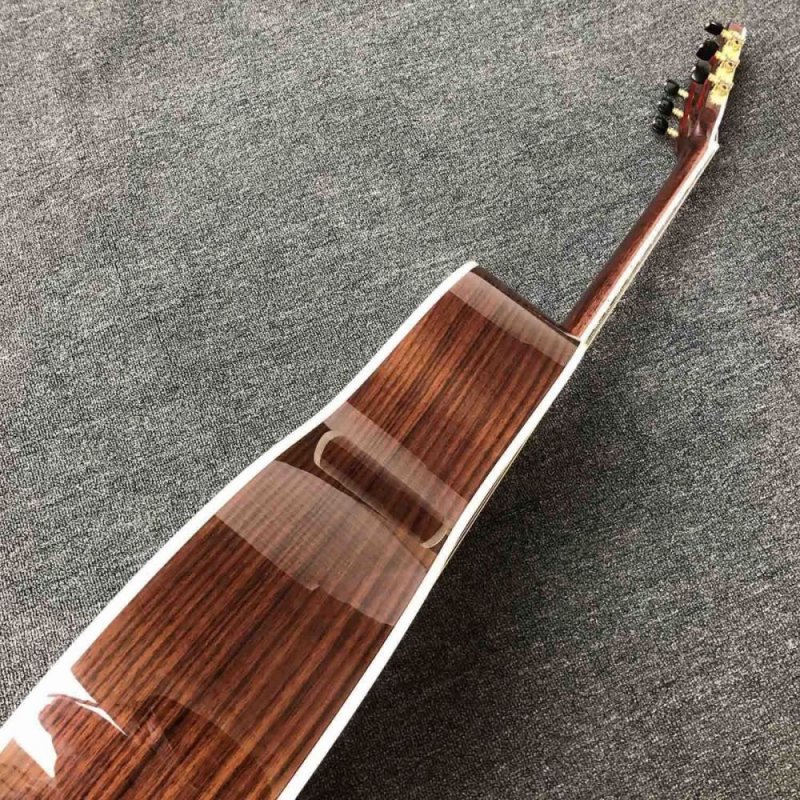 Solid Cedar Top Herringbone Fishbone Binding Ebony Fingerboard 28 OM