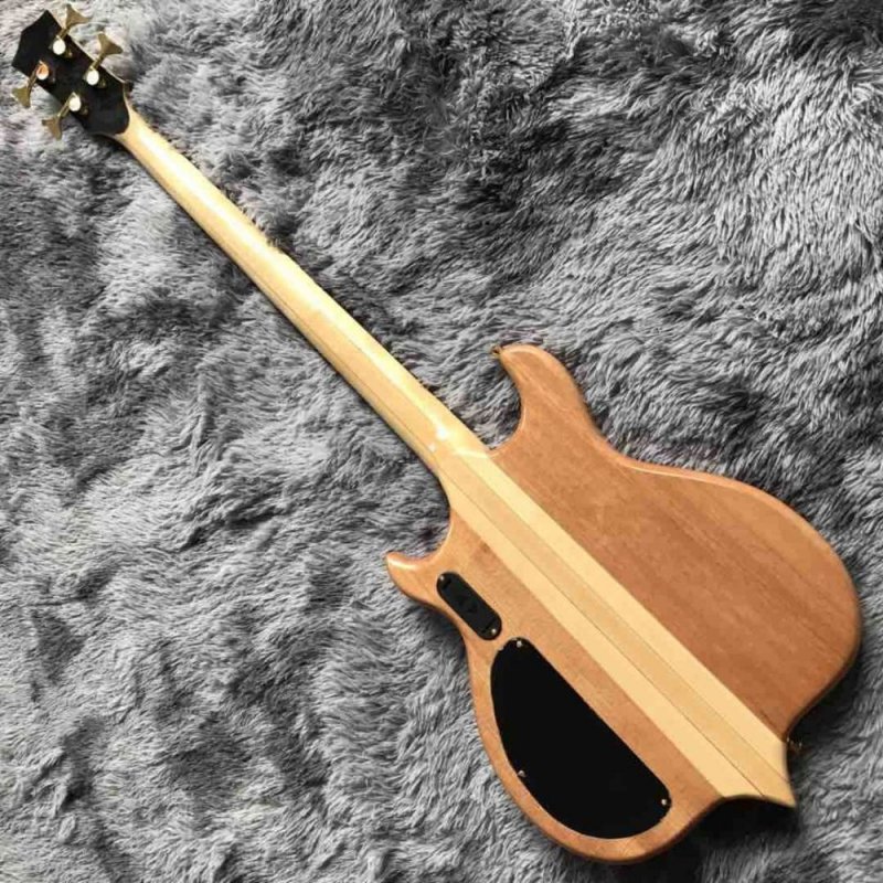 Custom Ebony Fingerboard 4 Strings Bass Burst Maple Top 9V Active