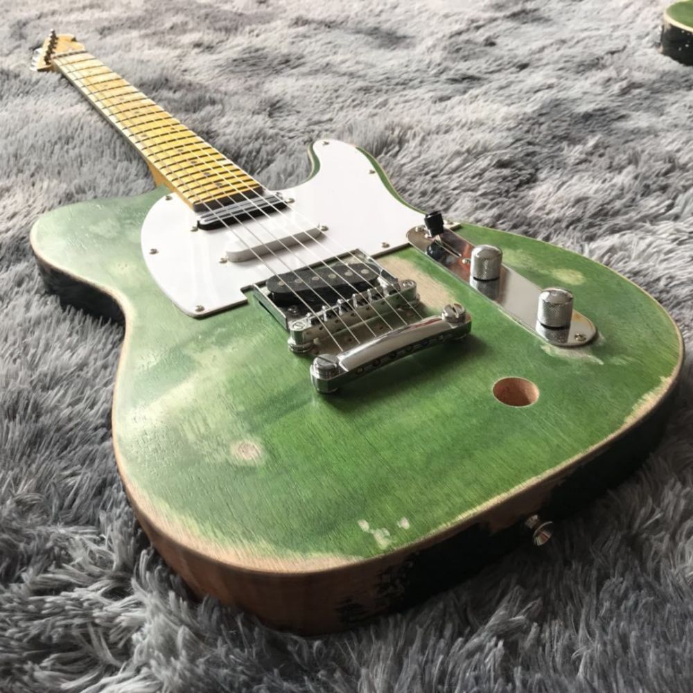 Chinese High Quality Custom Vintage Tpp Francis Rossi Status Quo Electric Guitar in Green