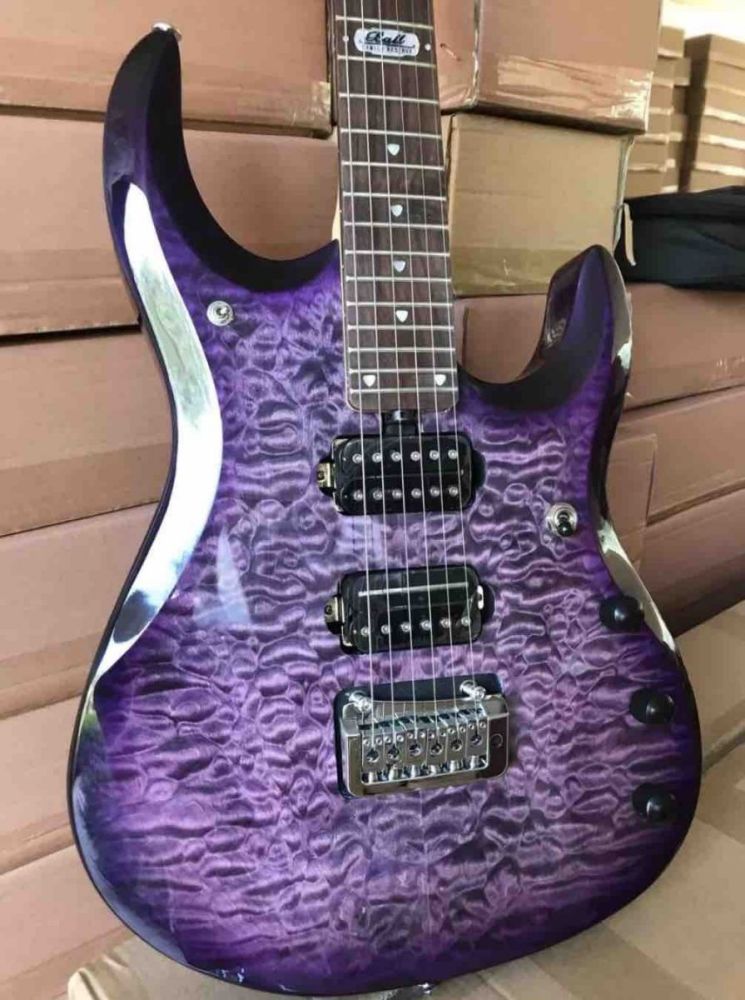 Custom Flame Maple Purple Electric Guitar