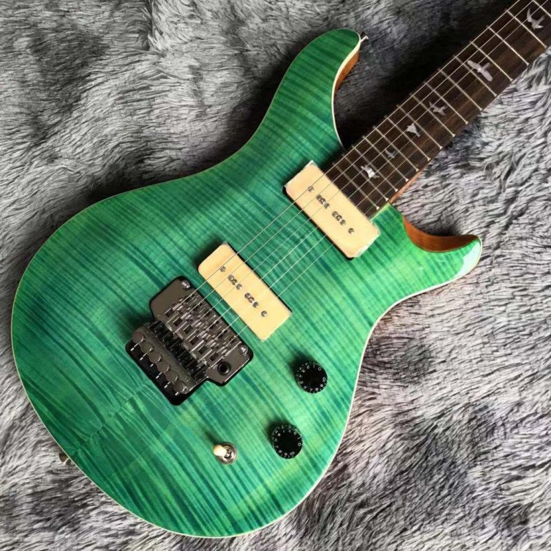 Custom Grand Flamed Maple Top PR Style Electric Guitar