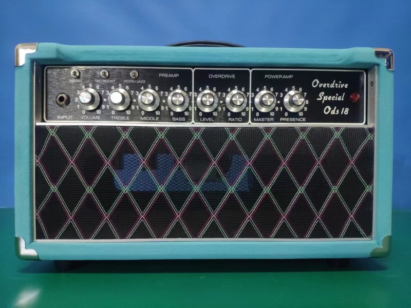 Custom Overdrive Special ODS Soldering Handmade Guitar Amplifier Head with Suede Blue Tolex VOX