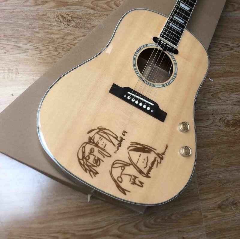 Custom J160E Natural John Lennon J160 Acoustic Electric Guitar with