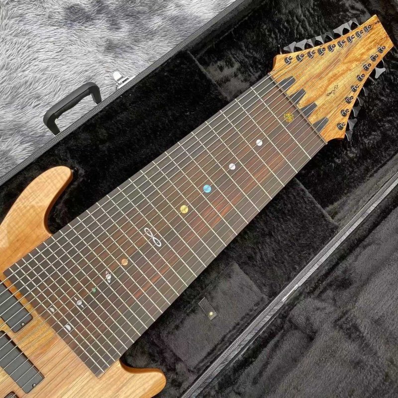 Custom 17 Strings Neck Through Body Electric Bass Guitar Rosewood ...