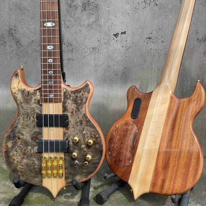 Custom Alembic Style Stanley Clark 4 Strings Electric Bass Guitar Neck