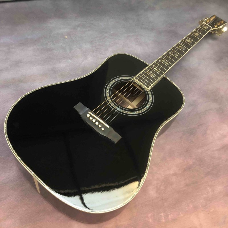 Custom 41 Inch Dreadnought D Body Abalone Binding Acoustic Guitar