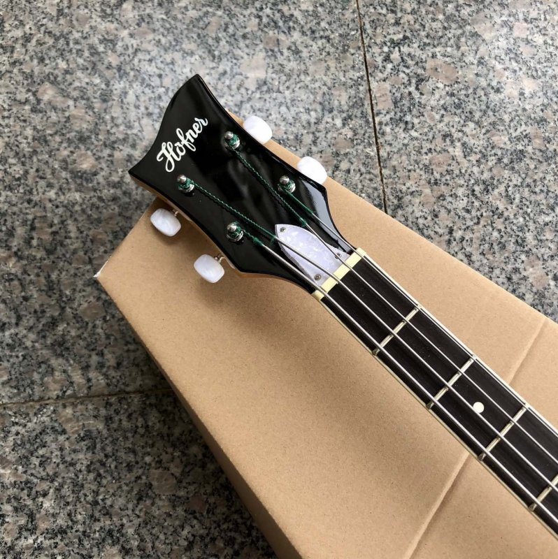 Custom Natural Wood Finish Hofner BB2 Bass Guitar Violin Body Style ...