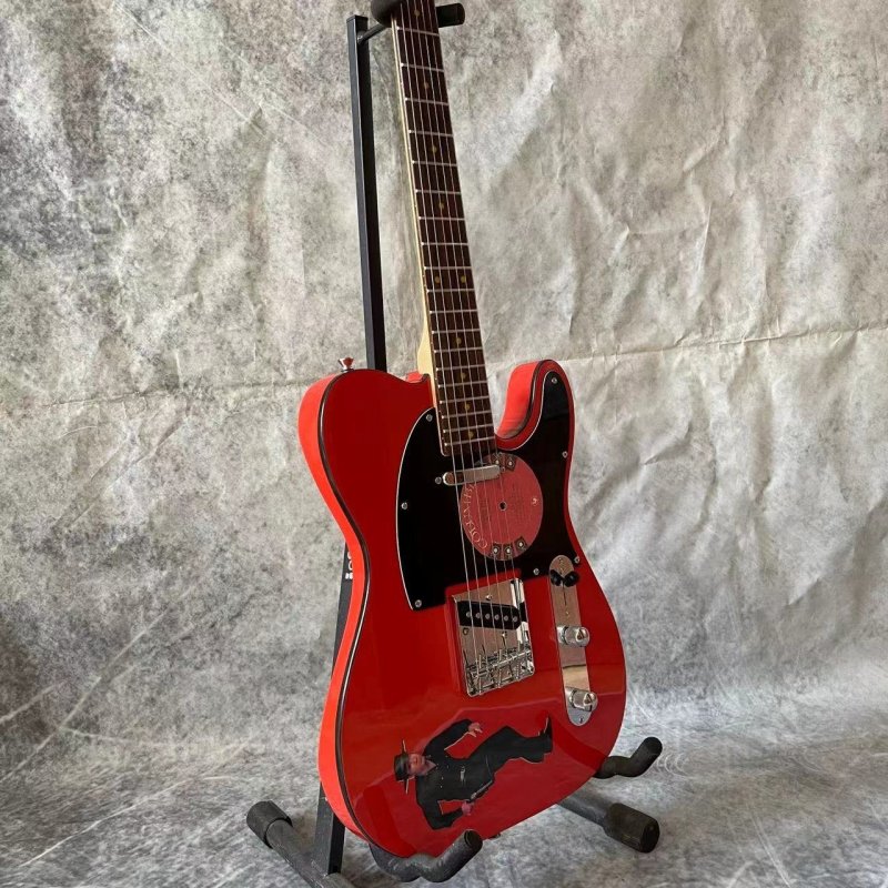 Custom TELE Style Electric Guitar in Red Color