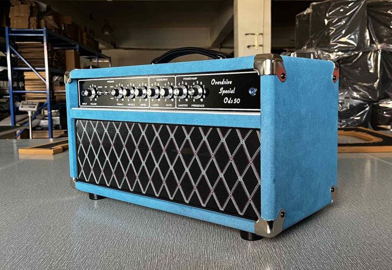 Custom Overdrive Special Dumble Tone ODS 50W in Blue Suede Color with JJ Tubes