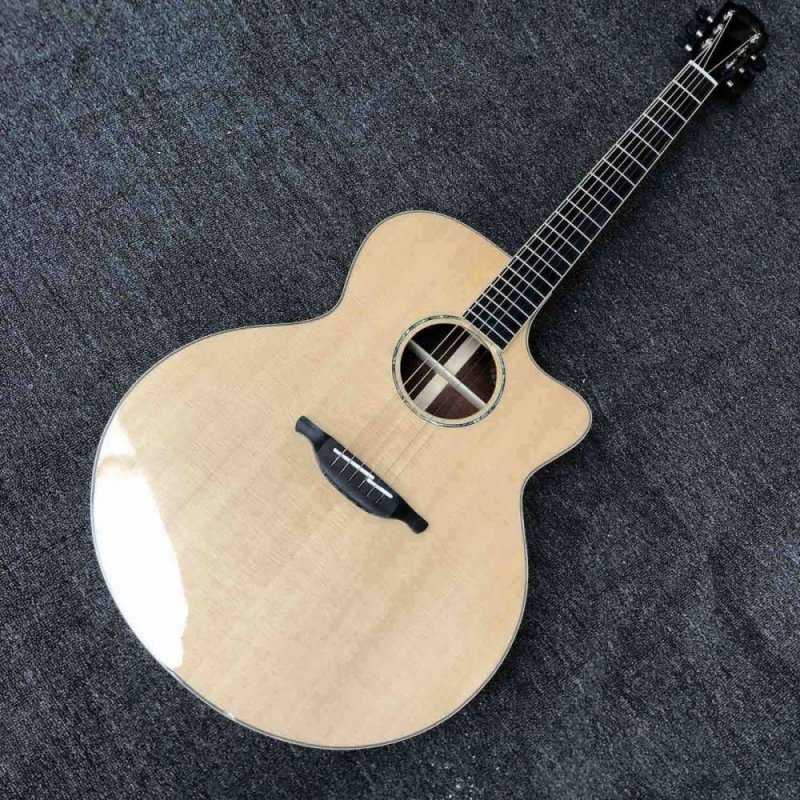 Custom 43 Inch Jumbo 6 Strings Acoustic Electric Guitar Solid Guitar LOWDEN Style Right Handed Cutaway Acoustic Guitar