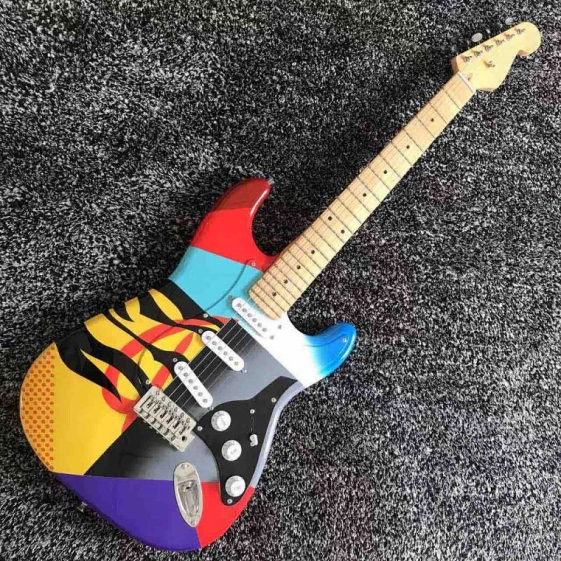 Custom Painted Strat Electric Guitar Accept OEM