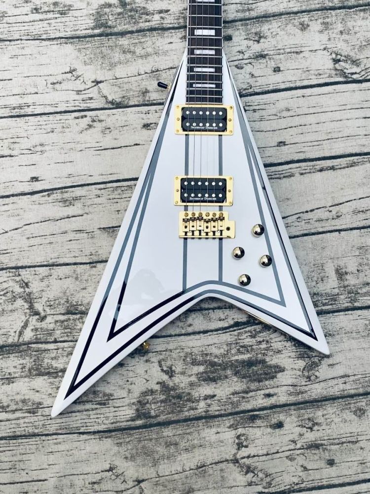 Custom Randy Rhoads RR Flying V Electric Guitar with Black