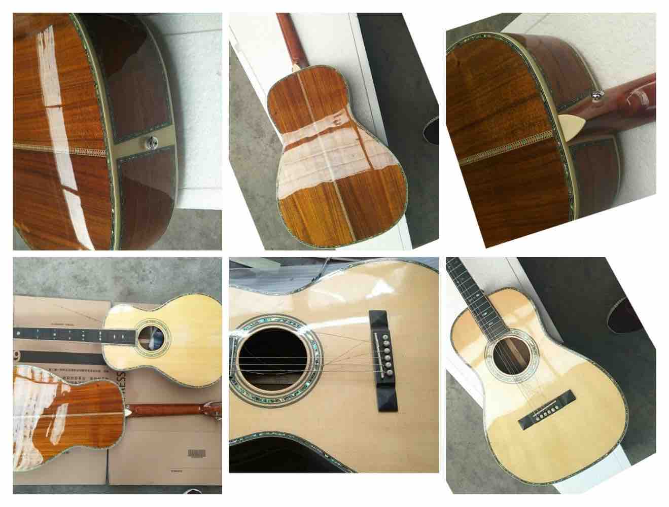 AAAAA All Solid Wood OOO45 Style Left Handed Acoustic Electric Guitar