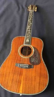 Life Tree Ebony Fingerboard Abalone Inlays and Binding KOA Wood Classic Acoustic Guitar