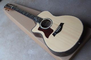 41'' Ebony Fingerboard Cutaway Body Left Handed Acoustic Guitar with Solid Top Golden Tuners