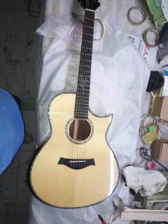 Dreadnought Body Cut-away AAAA All Solid Single Cut Acoustic Electric Guitar