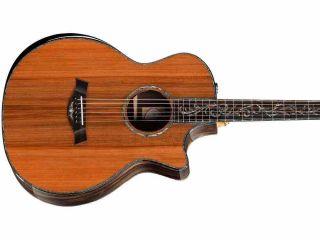 Real Abalone Inlays Cocobolo Back Side Solid Cedar Top Sp14s Acoustic Guitar