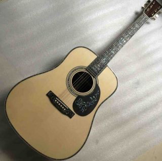 AAAA All Solid Europe Spruce Dreadnought D45AA Shape Acoustic Electric Guitar