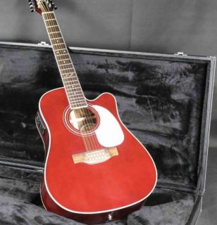 Takemine 12 Strings Electric Acoustic Guitar Fishman EQ Solid Top Mahogany Neck