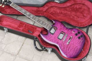 Custom Shop Grand Sg Purple Quilted Maple Top Electric Guitar