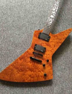 Custom Build Explorer Fire Orange Finish Black Hardware Sunburst Inlay