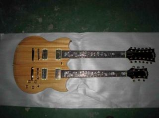 LP Natural Custom EDS 1275 Double Neck Electric Guitar