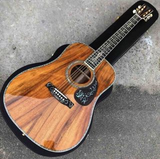 Ebony fingerboard D45k Style Solid KOA Wood Acoustic Guitar 41 Inch KOA Guitar