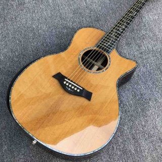 Real Abalone Cedar Top Cocobolo Back Sides PS14s Acoustic Guitar with Armrest