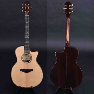 All Full Solid Wood Ebony Fingerboard Acoustic Guitar with Armrest