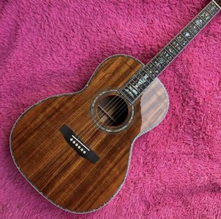 Real Abalone Inlay Ebony Fingerboard 39