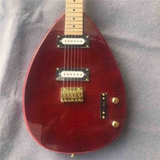 Factory custom made high quality water shaped white electric Jazz guitar