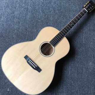 Custom A All Solid Wood Abalone Inlay Mahogany Back Side Acoustic Guitar Customize Logo is Available