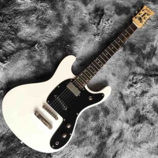 Custom Guitar The Ventures White Color Mosrite Logo Reversed Body 6 Strings Electric Guitar