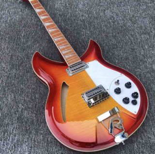 Flamed Maple Top 6 Strings Ricken 381 Electric Guitar